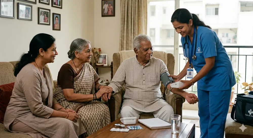 CARENZA team providing compassionate home healthcare support in Mumbai