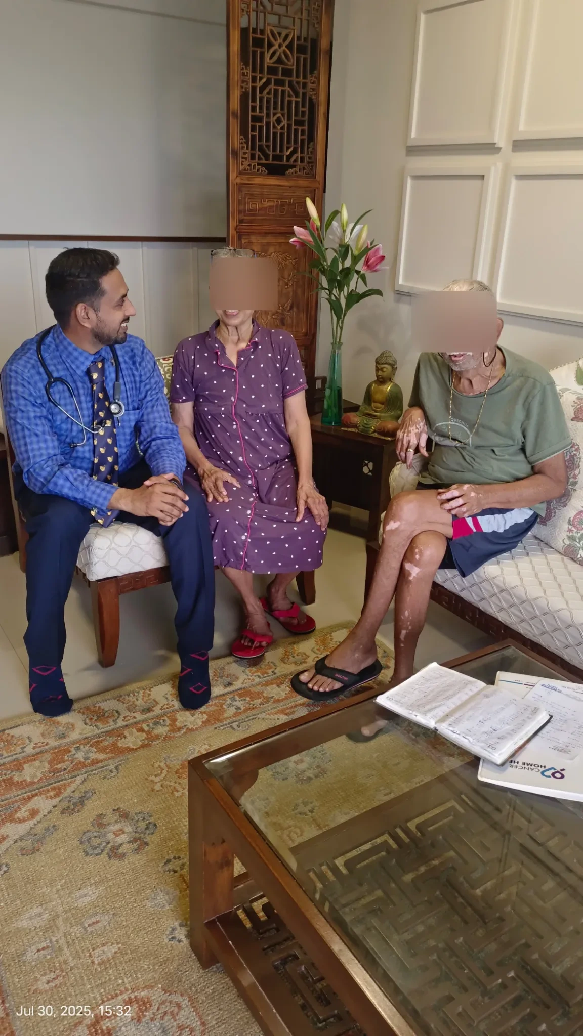 Doctor consultation during a home assessment