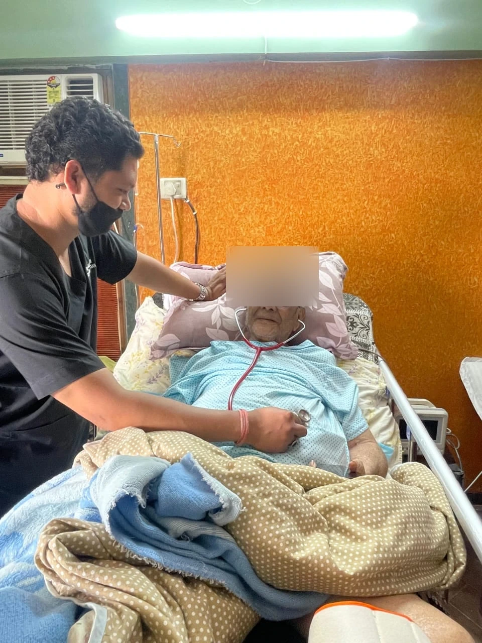 Bedside care support for a recovering patient