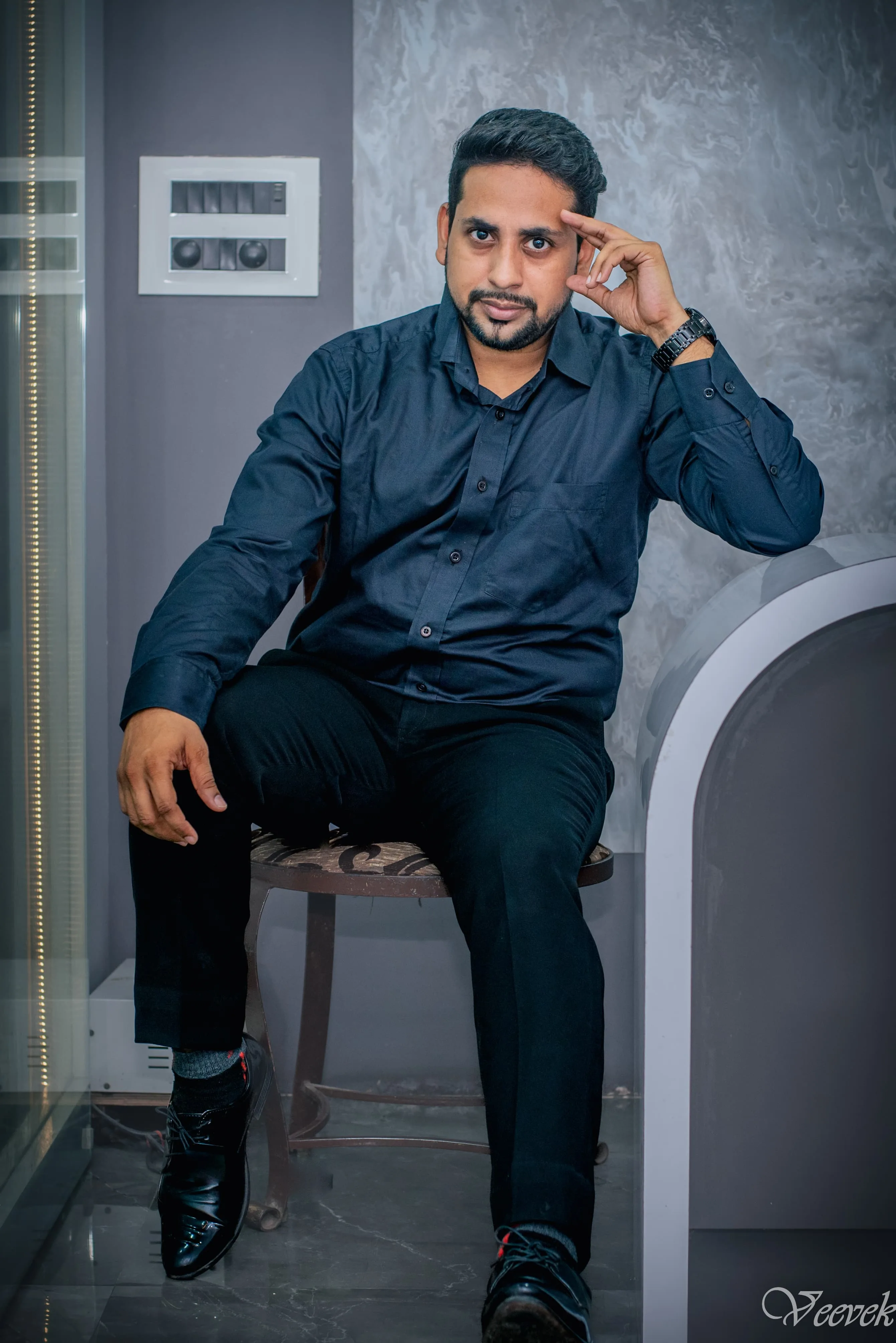 Doctor portrait in formal profile