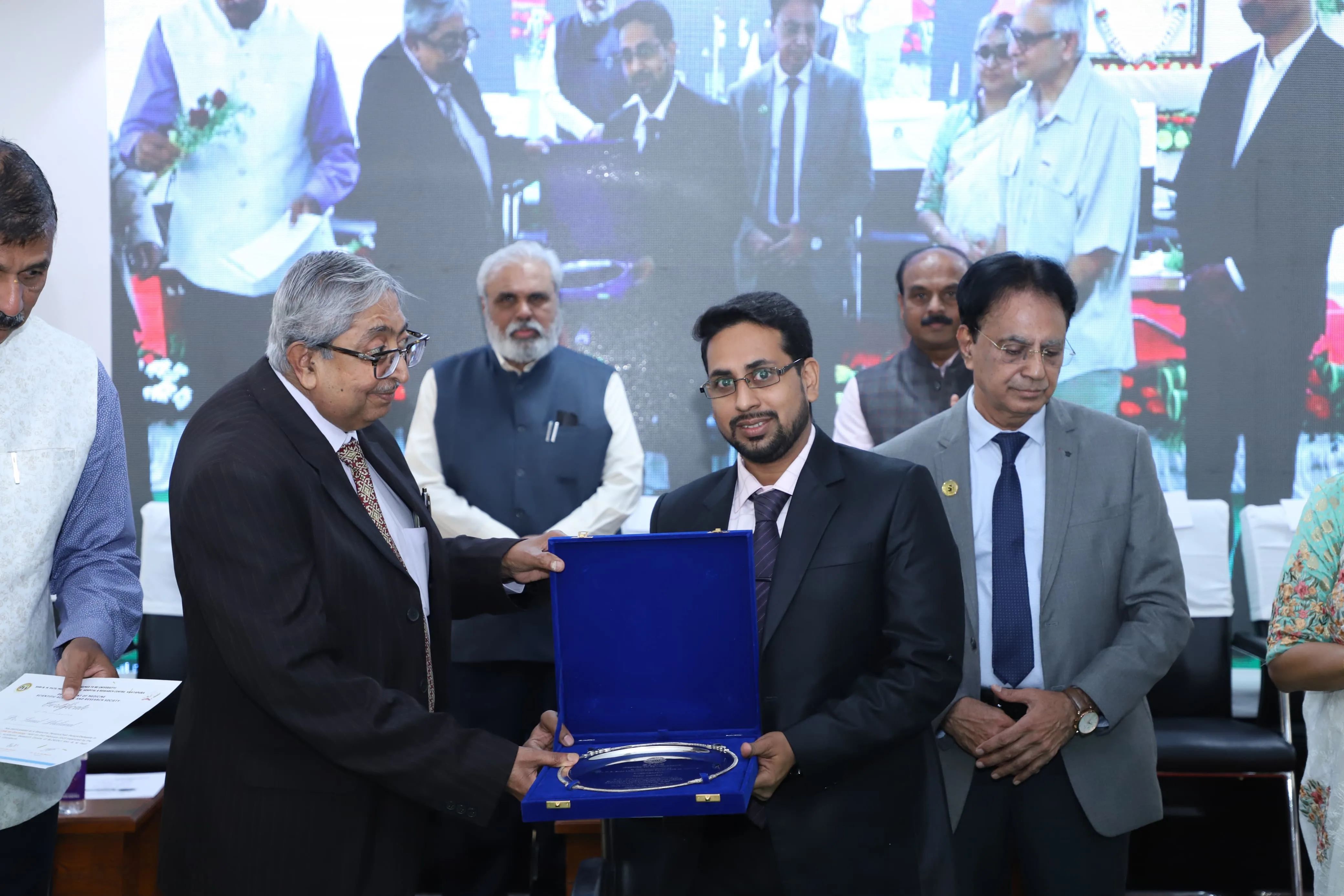 Award recognition at a healthcare event