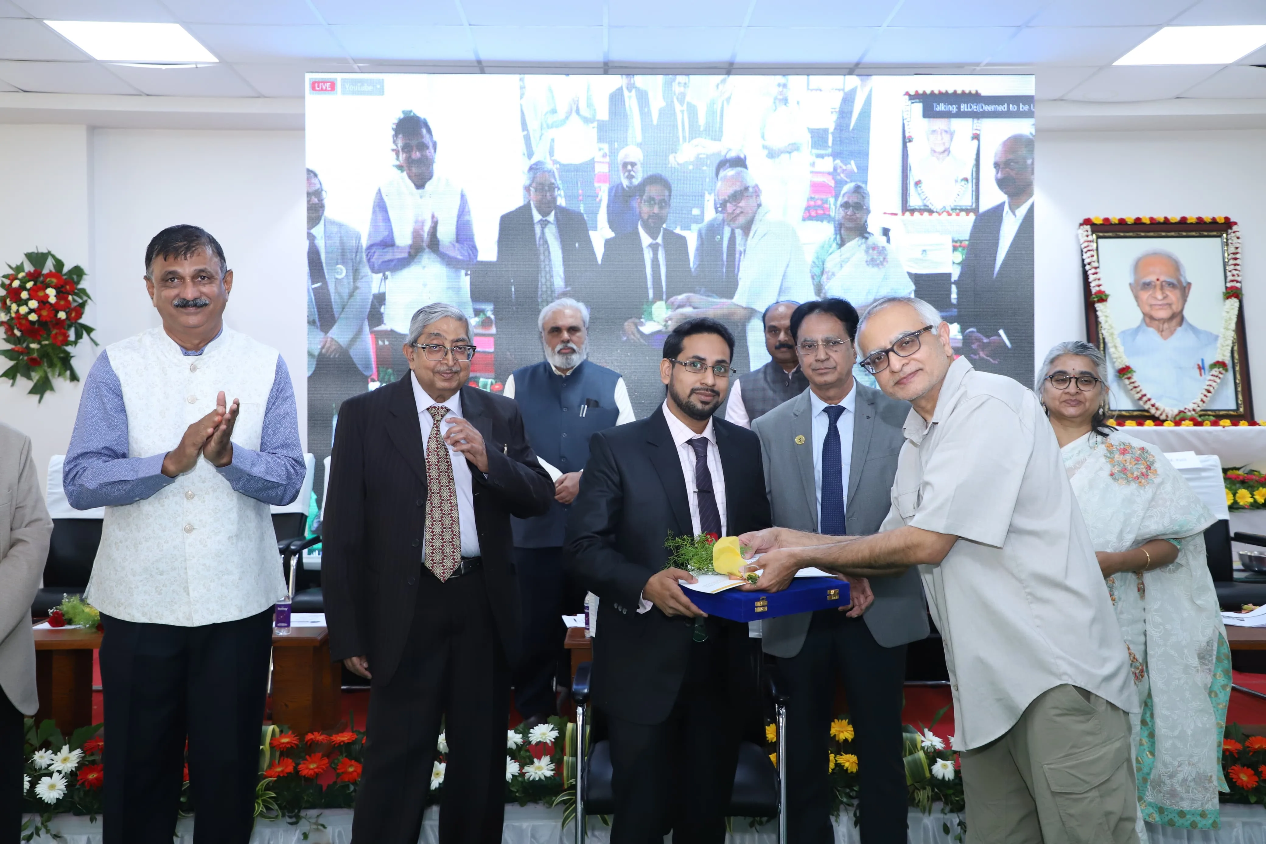Recognition ceremony with healthcare leaders