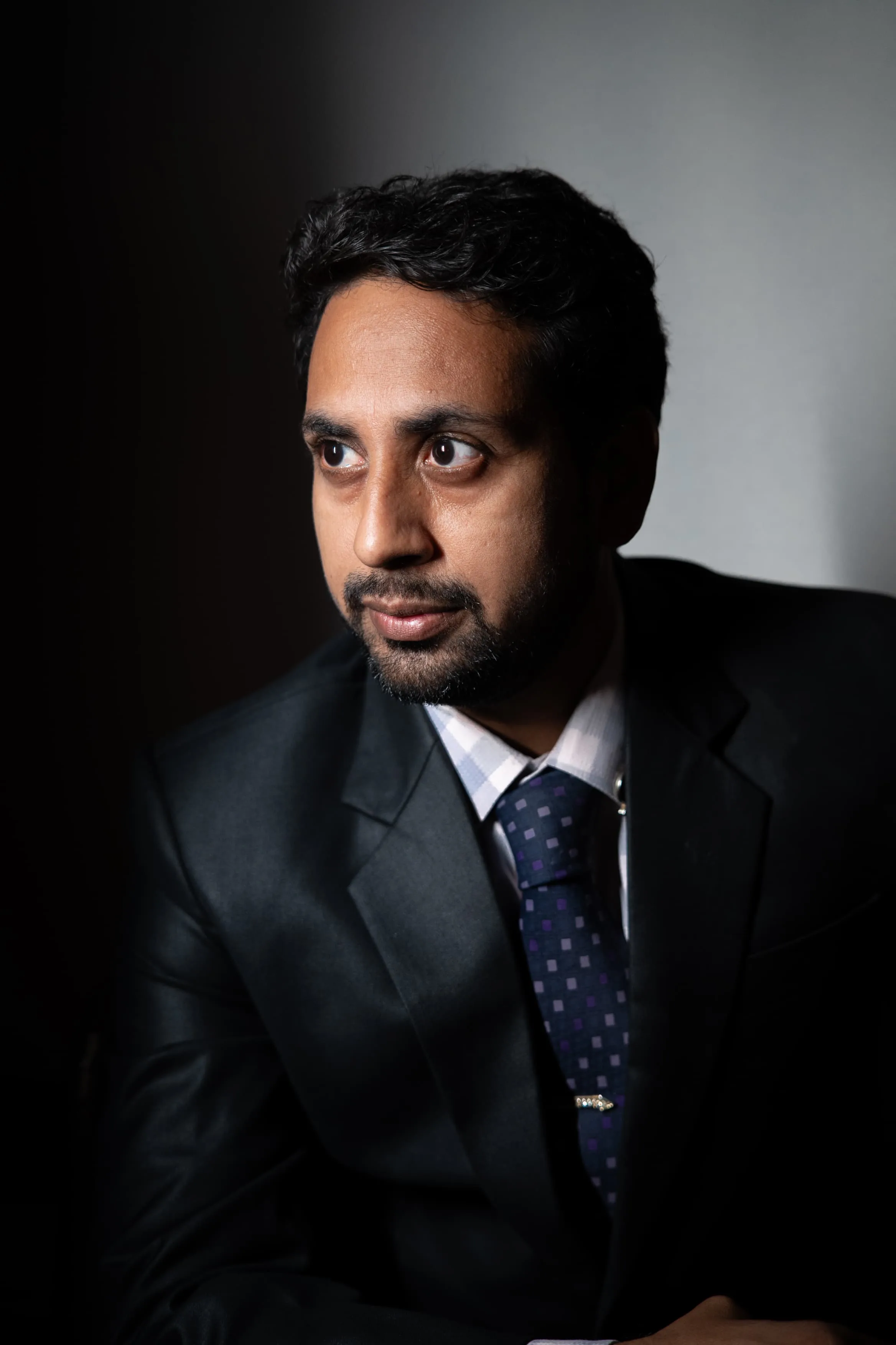 Doctor portrait with studio lighting