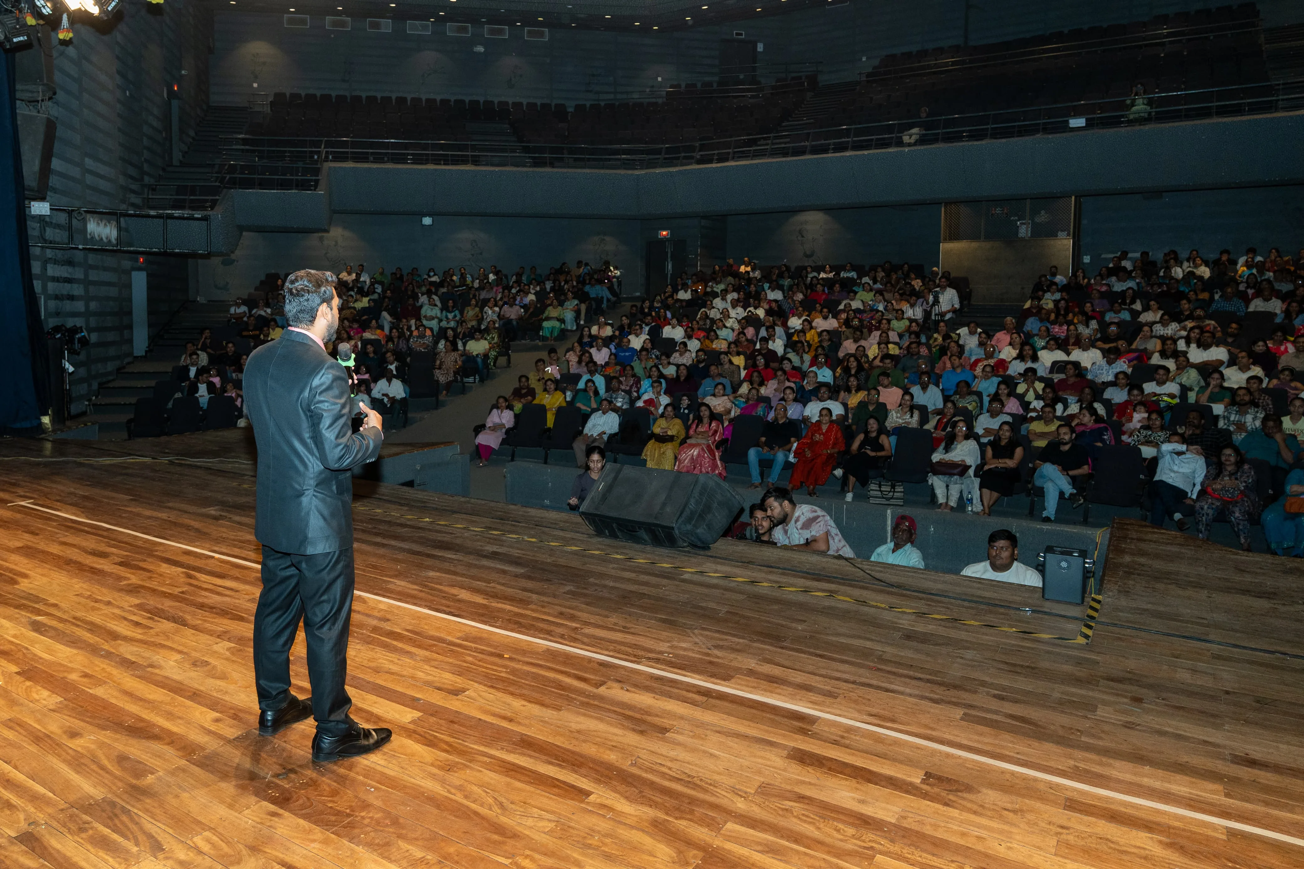 Doctor addressing an audience at a health event