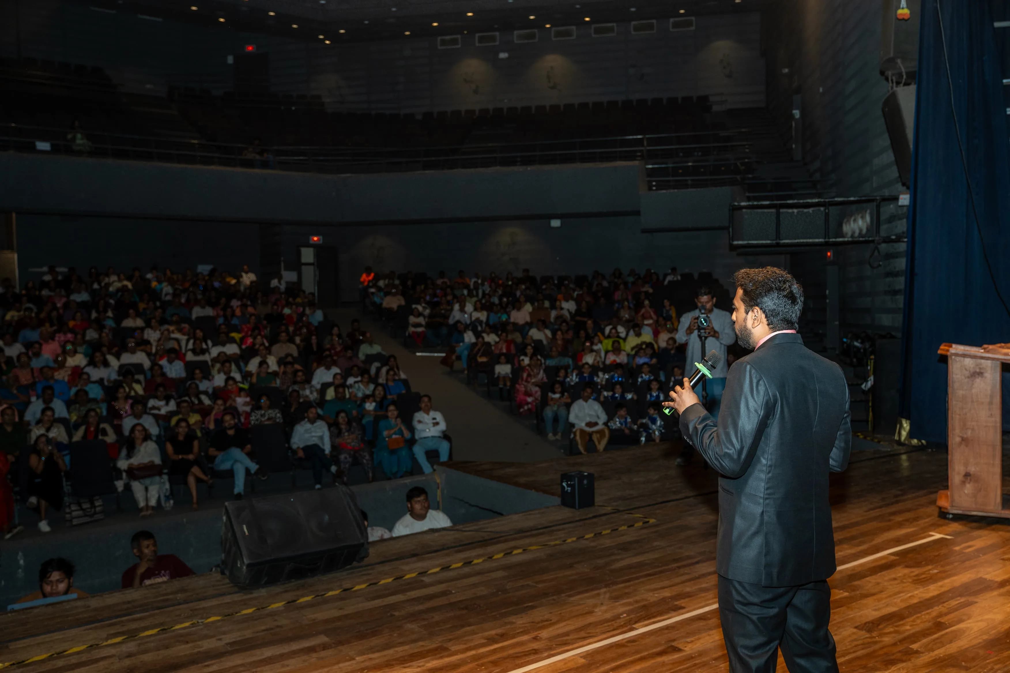 Doctor speaking during a public health program