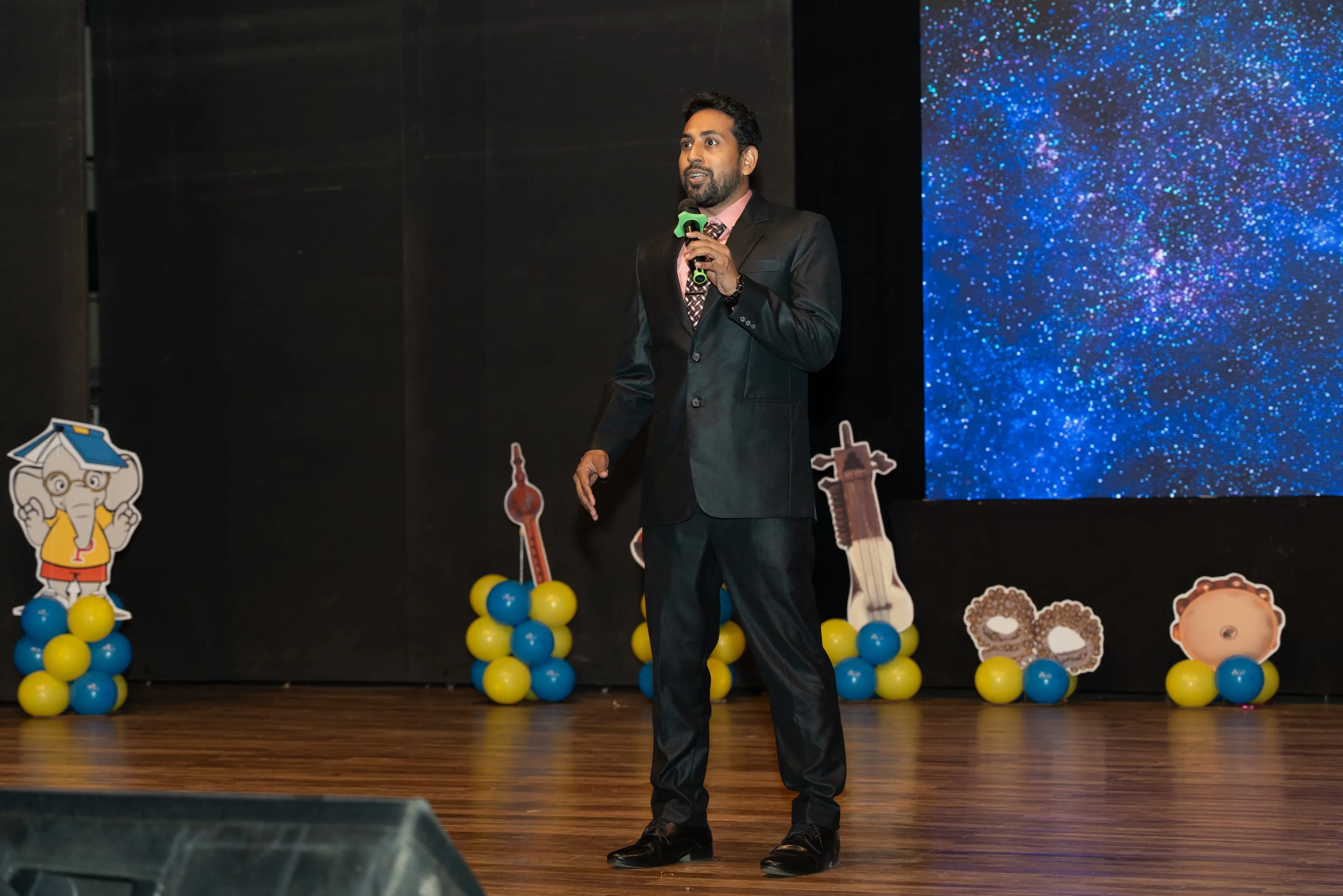 Healthcare awareness talk on stage